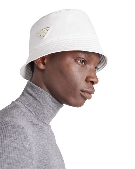 prada white bucket hat puffer|Prada bucket hats.